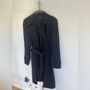 Theory Women Navy Trench Coat (Size P/S)